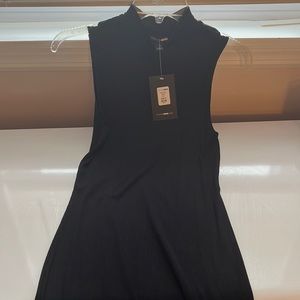 Black midi fashion nova sleeveless turtle neck dress